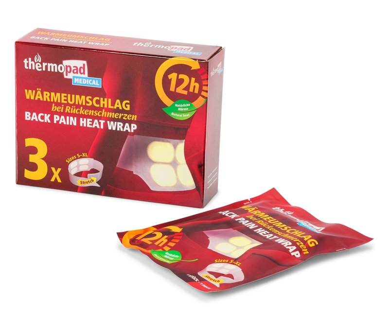 Tchibo - Thermopad 3 Rücken-Wärmeumschläge - weiß