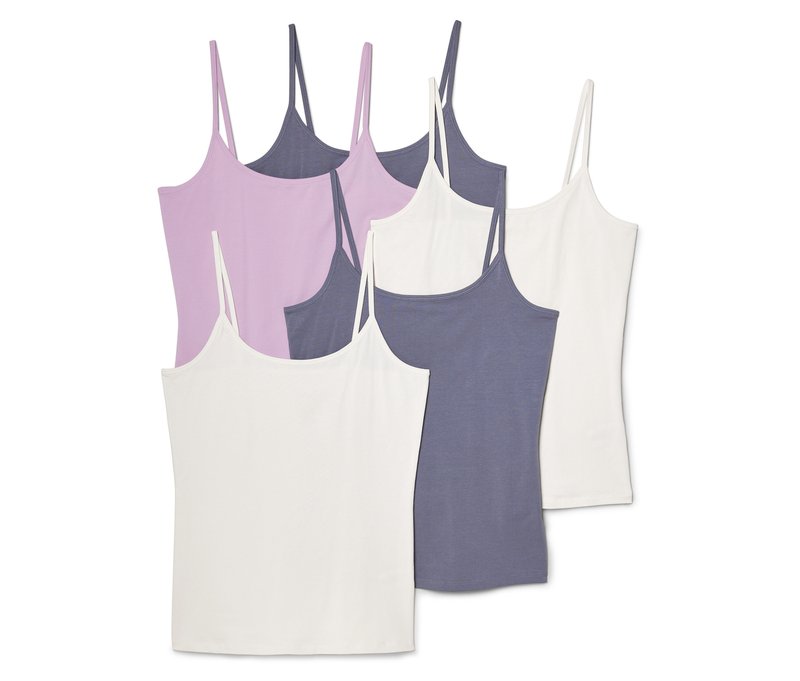 Tchibo - 5 Spaghetti-Hemdchen - Damen - Gr. XS - blau