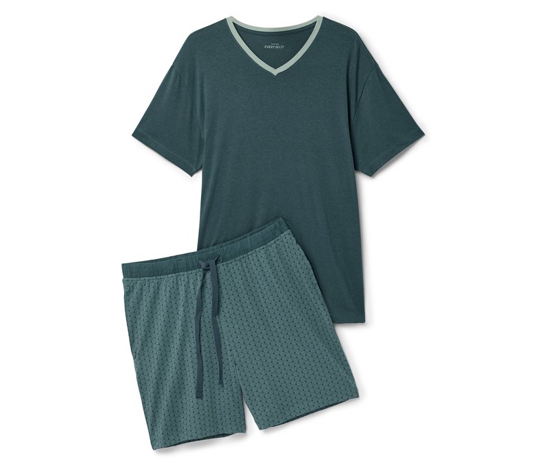 Tchibo - Shorty-Pyjama-Set - Herren - Gr. XL - petrol