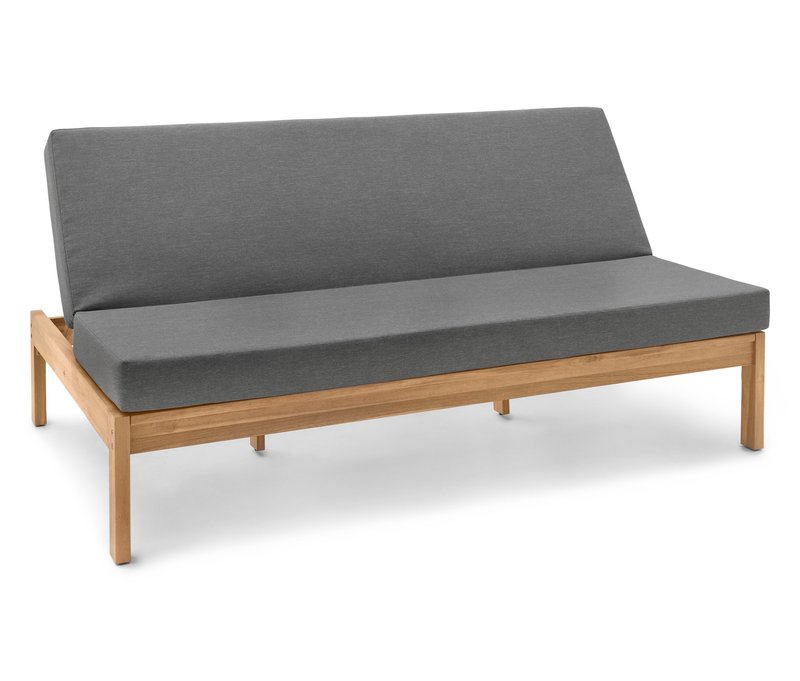 Tchibo - 2-in-1-Gartenbank ‒ Doppel-Sonnenliege - 185x110x46cm - anthrazit - Akazienholz / Polyester / Polyurethan