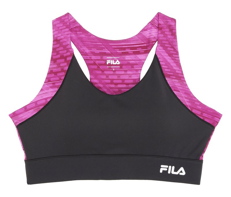 Fila Damen-Sport-BH - Damen - Gr. S - schwarz/print