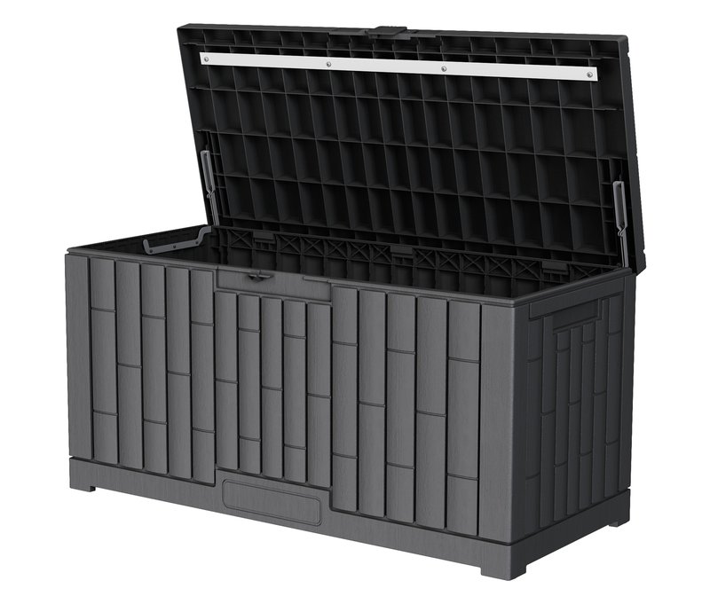 Tchibo - Kunststoff-Kissenbox - 51,5x115x58,5cm - Polypropylen / Aluminium