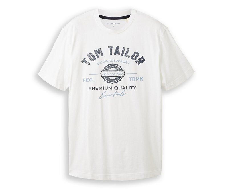 Tom Tailor T-Shirt mit Logo - Herren - Gr. L