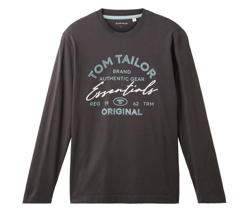 Tom Tailor Longsleeve mit Logo - Herren - Gr. S