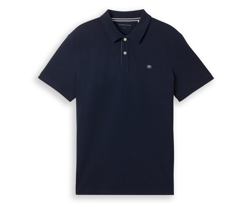 Tom Tailor Piqué Poloshirt - Herren - Gr. M - blau/print