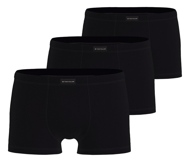 3 Tom Tailor Slipboxer »Colorado« - Herren - Gr. S/4 - schwarz