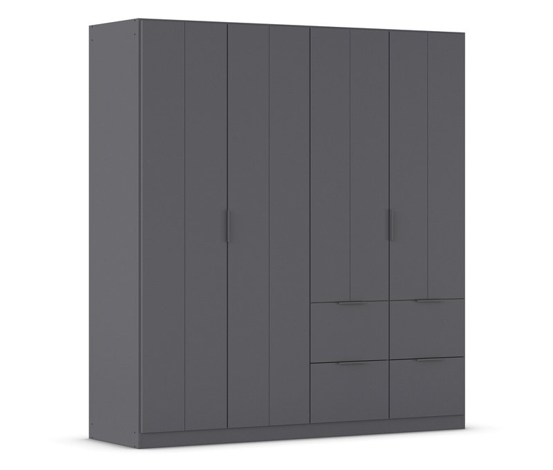 rauch Kleiderschrank »Ella« - 181x56x197cm - grau - Holz / Holz