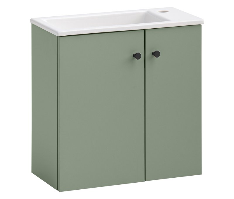 Tchibo - WS Waschtisch »Ebba« - 50x25x51,4cm - schwarz - Holz / Keramik / Metall