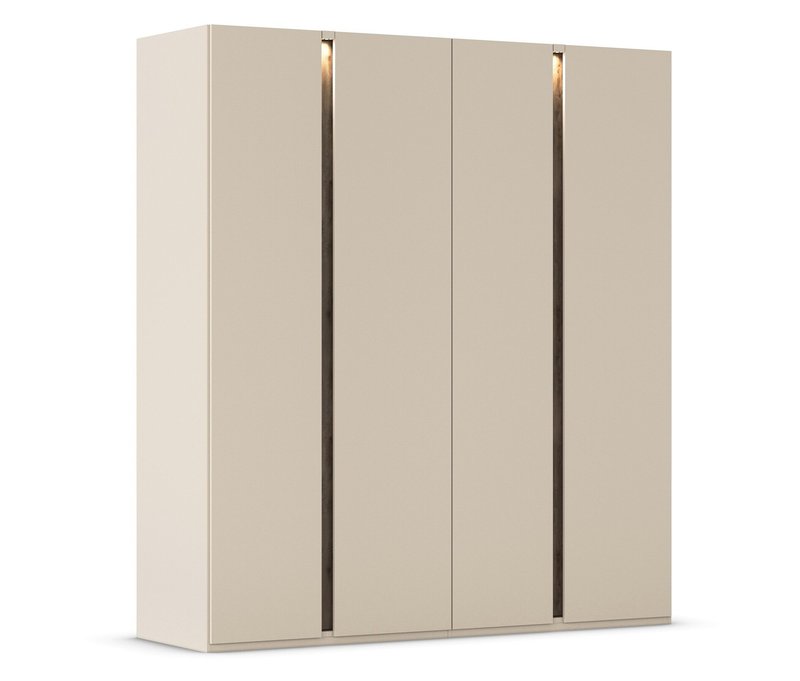 rauch Kleiderschrank »Luana« - 201x61x223cm - beige - Holz / Holz