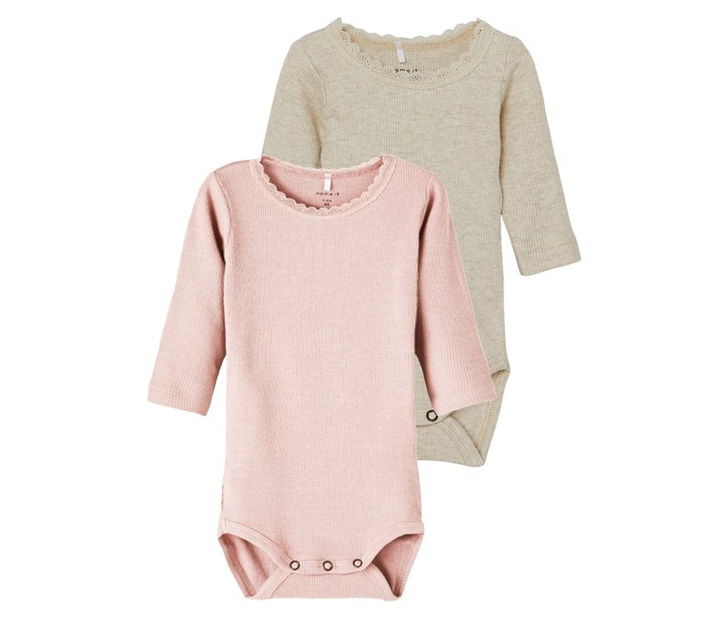 Tchibo - 2 Name IT Baby-Bodys - Baby - Gr. 56 - lila