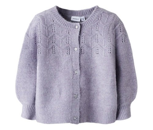 Tchibo - Name IT Kinder-Strickjacke - Mädchen - Gr. 104 - lila