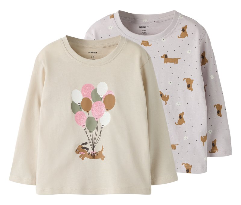 Tchibo - 2 Name IT Kinder-Langarmshirts - Mädchen - Gr. 110