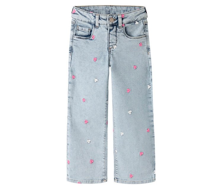 Tchibo - Name IT Kinder-Wide Leg Jeans - Mädchen - Gr. 128 - blau
