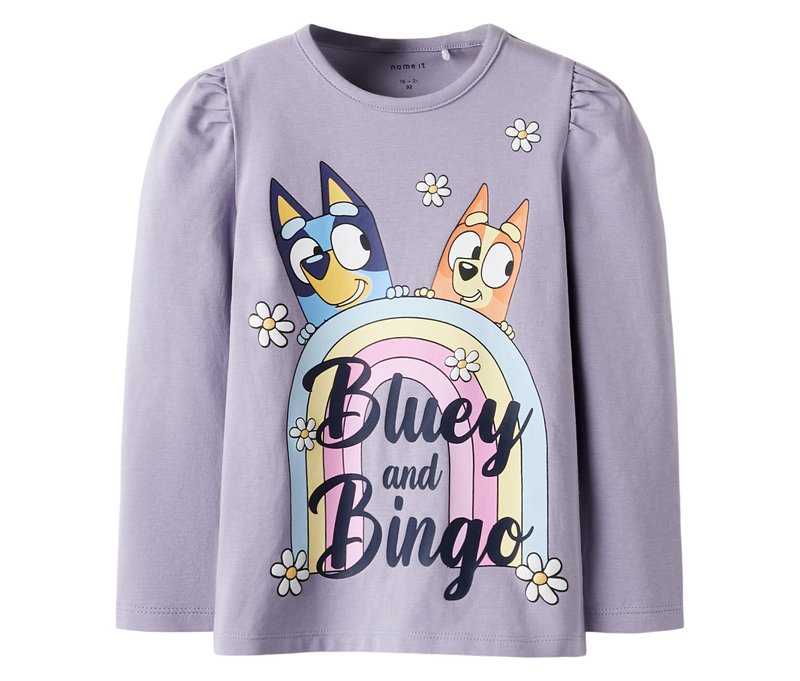 Tchibo - Name IT Kinder-Langarmshirt »Bluey« - Mädchen - Gr. 110 - lila