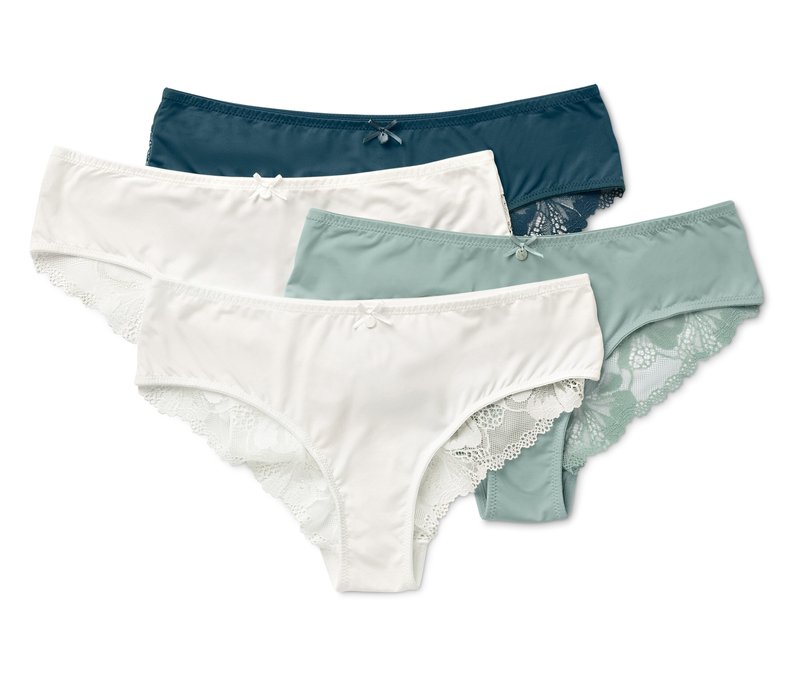 Tchibo - 4 Brazilslips - Damen - Gr. S - petrol