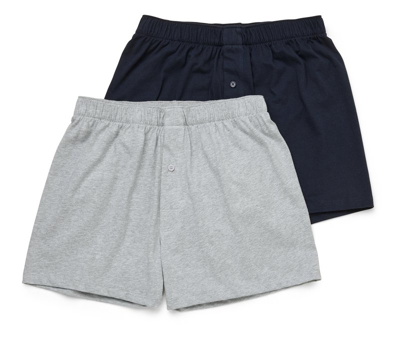Tchibo - 2 Jersey-Boxershorts - Herren - Gr. L/6 - grau
