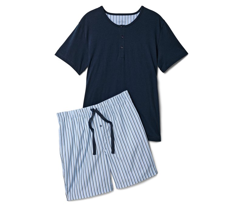 Tchibo - Shorty-Pyjama-Set - Herren - Gr. 4XL - weiß/gestreift