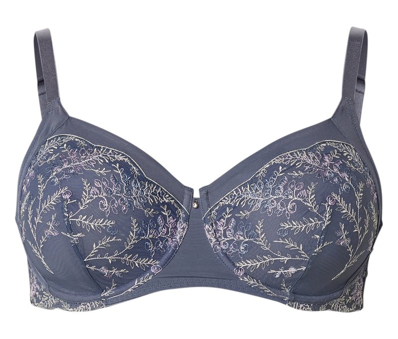 Tchibo - Bügel-BH mit Stickerei - Damen - Gr. 90D - blau