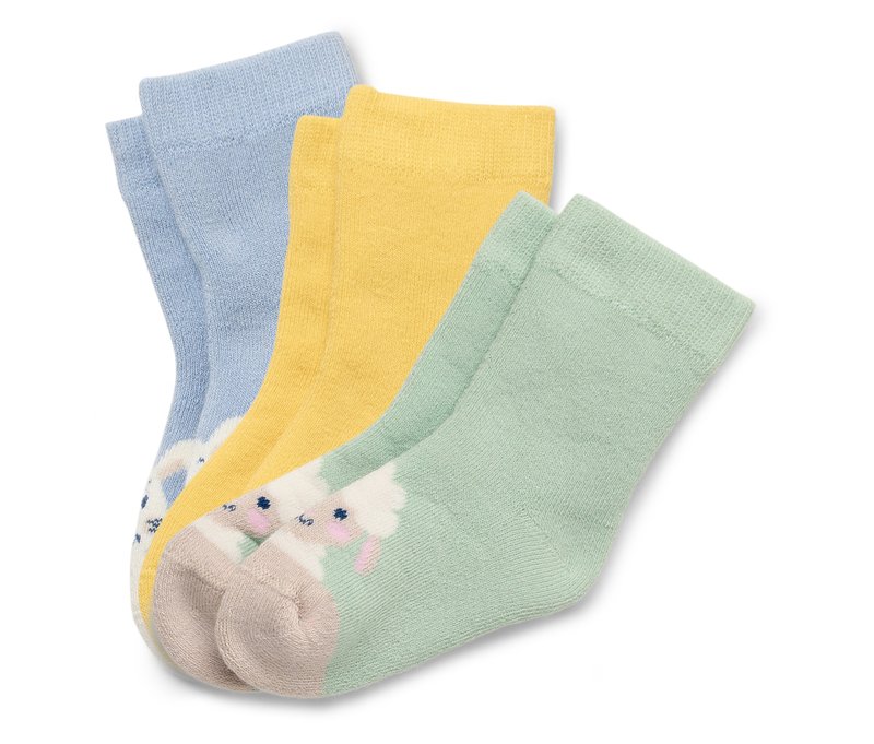 Tchibo - 3 Paar Frottier-Babysocken - Baby - Gr. 16-18 - hellblau