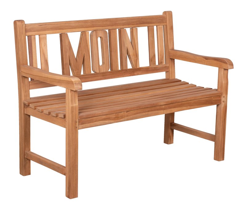 deVries Teak-Gartenbank »Moin« - 120x60x89cm - naturfarben - Holz