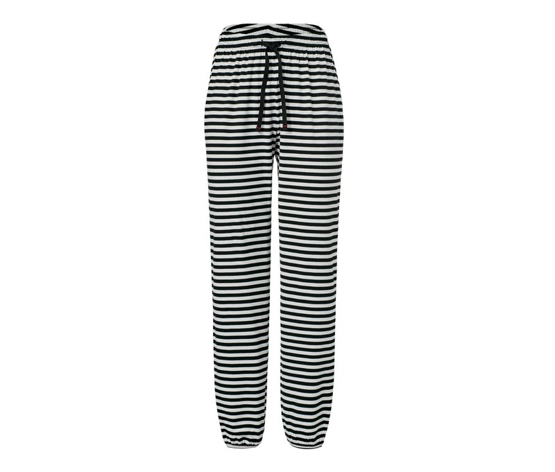 Tchibo - Pyjamahose - Damen - Gr. M - schwarz/gestreift