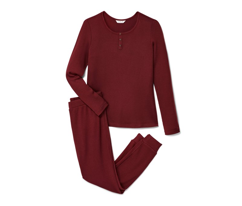 Tchibo - Pyjama - Damen - Gr. L - bordeaux