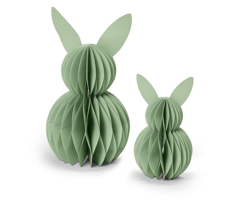 Tchibo - 2 Papier-Osterhasen - grün