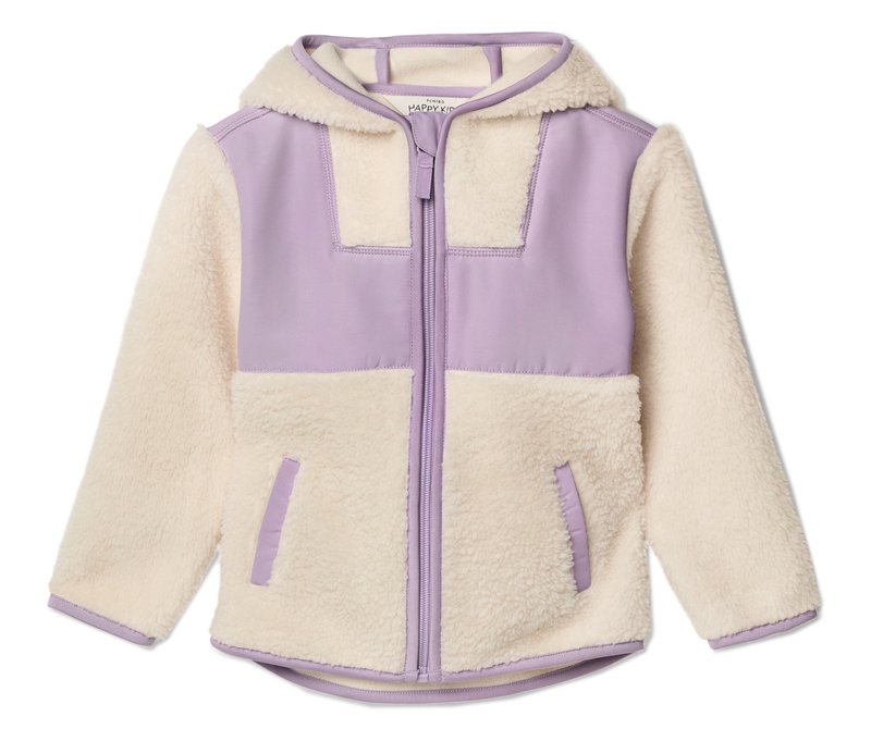 Tchibo - Kinder-Teddy-Jacke - Mädchen - Gr. 98/104 - lila