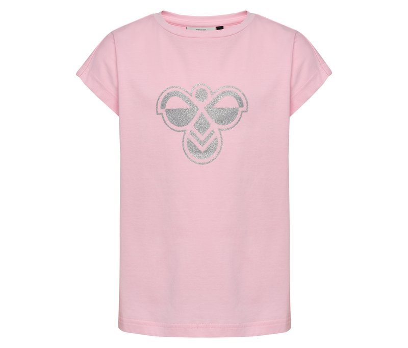 hummel® Hmljr Reg T-Shirt Big Bee - Mädchen - Gr. 122/128 - rosa