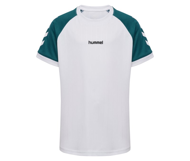 hummel® Hmljr Stripe T-Shirt - Kinder - Gr. 110/116 - grün