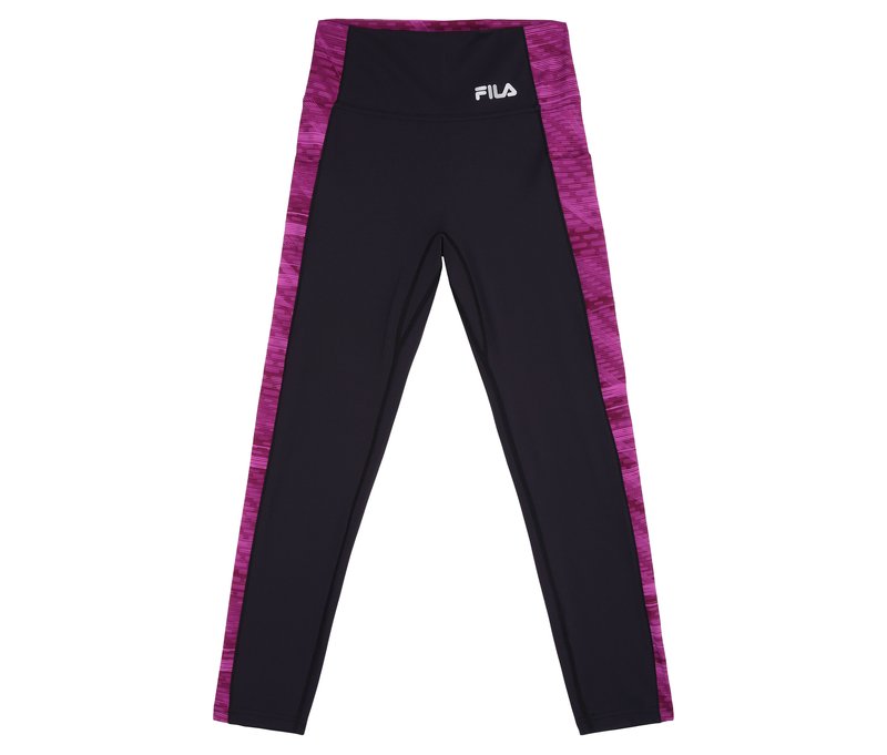Fila Damen-Sportleggings - Damen - Gr. S - schwarz/print
