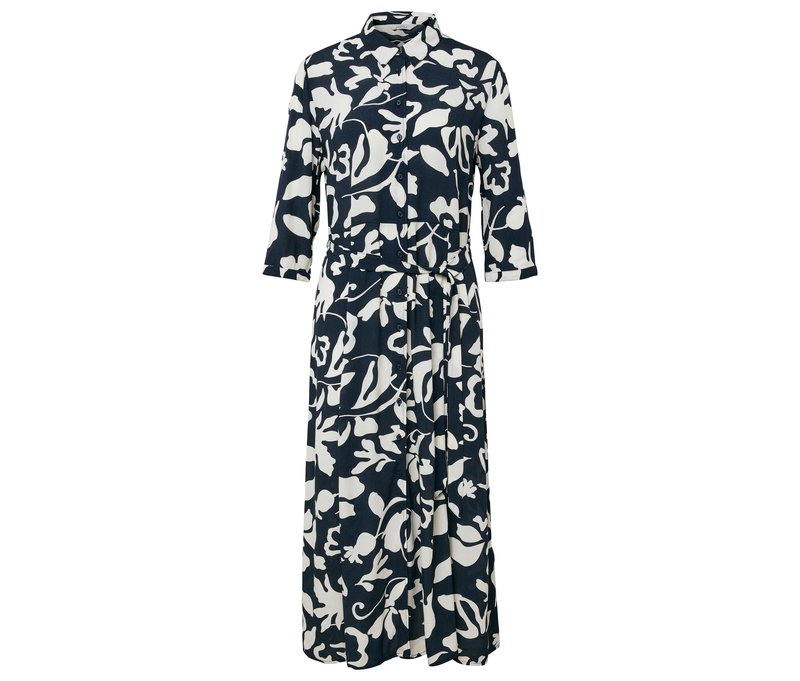 Tchibo - Bedrucktes Hemdblusenkleid - Damen - Gr. 36 - creme