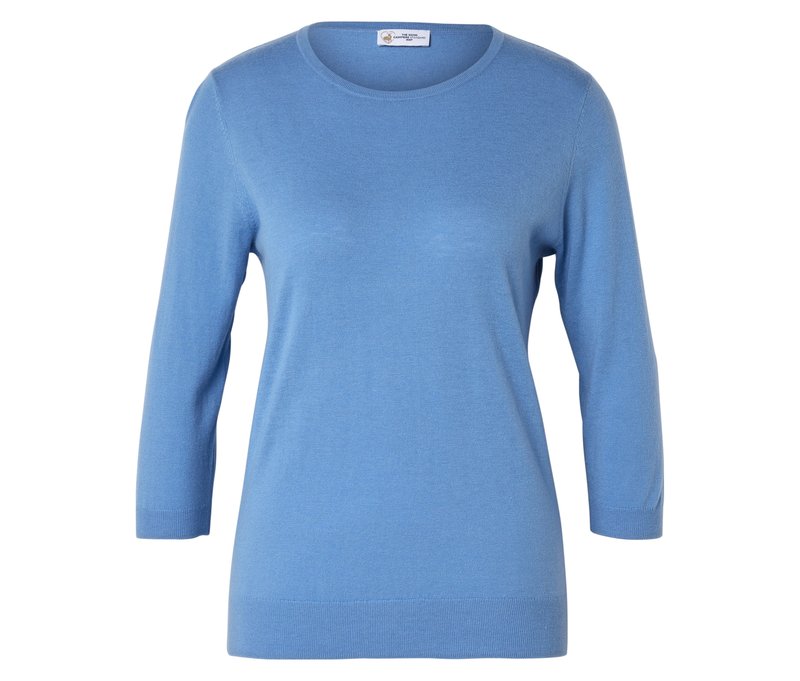 Tchibo - Feinstrickpullover mit Seide - Damen - Gr. XL - blau