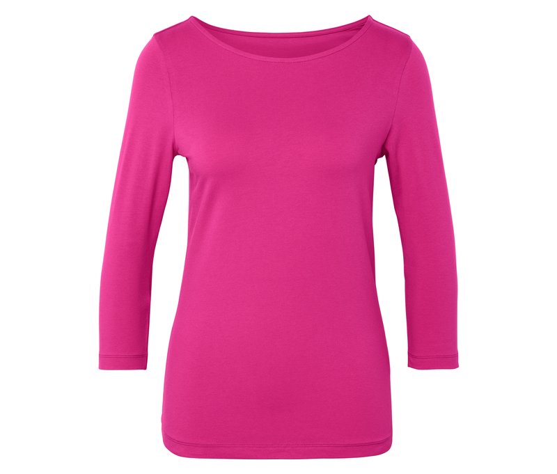 Tchibo - Shirt mit 3/4-Arm - Damen - Gr. L - pink
