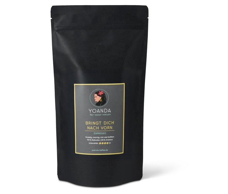 Yoanda - Bringt Dich nach vorn Espresso - 1 kg Ganze Bohne - Intensität: 5/6