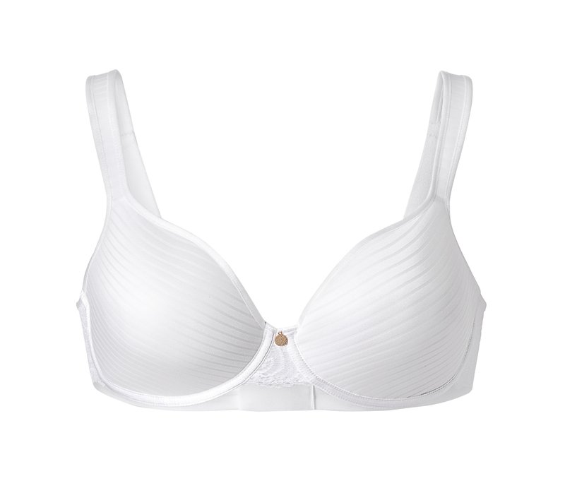 Tchibo - Schalen-BH - Damen - Gr. 85D - weiß/gestreift