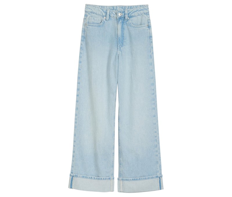 Tom Tailor Kinder-Wide-Leg-Fit-Jeans mit Umschlag - Mädchen - Gr. 170 - dunkelblau