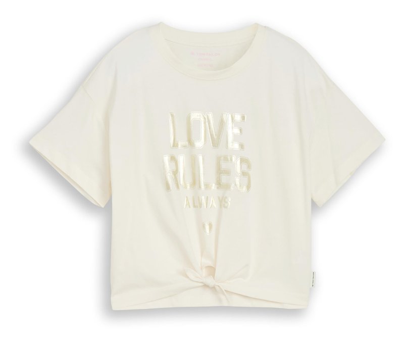 Tom Tailor Kinder-T-Shirt mit Print und Knotendetail - Mädchen - Gr. 152