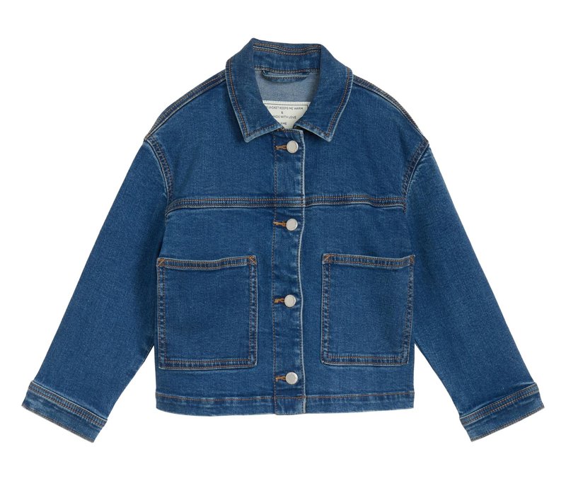 Tom Tailor Kinder-Basic-Jeansjacke - Mädchen - Gr. 152 - dunkelblau