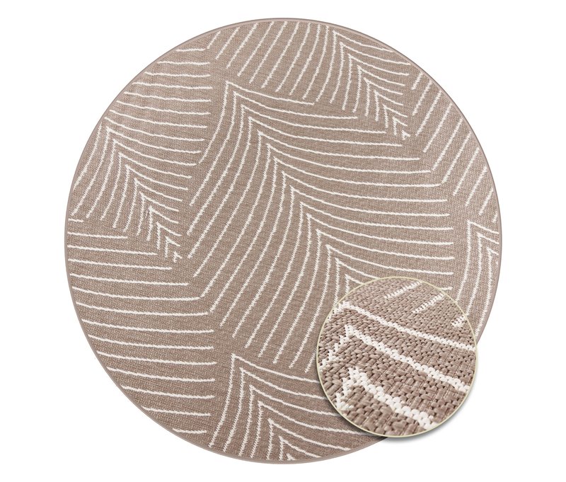 Tchibo - Outdoor-Wende-Teppich »Leaves« - taupe