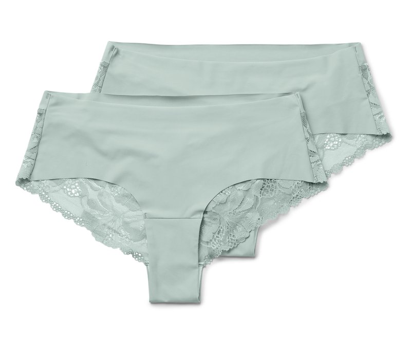 Tchibo - 2 Magic-Cut-Brazil-Slips - Damen - Gr. L - grün
