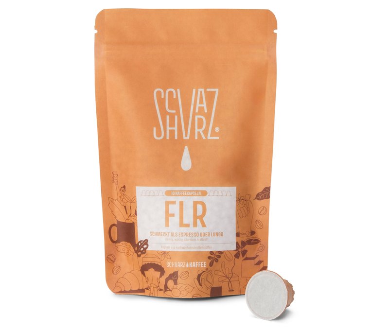 Schvarz - FLR Espresso - 10 Kapseln - Intensität: 6/6