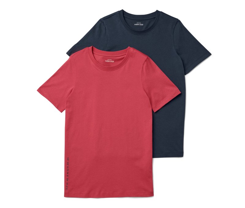 Tchibo - 2 Kinder-T-Shirts - Jungen - Gr. 170/176 - dunkelblau