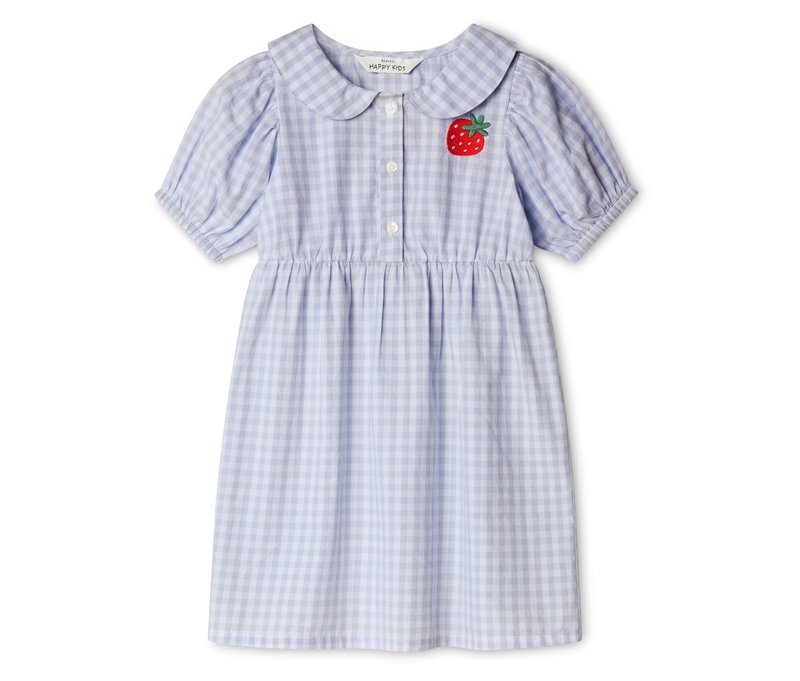 Tchibo - Kinder-Webkleid mit Bubi-Kragen - Baby - Gr. 86/92 - creme/kariert