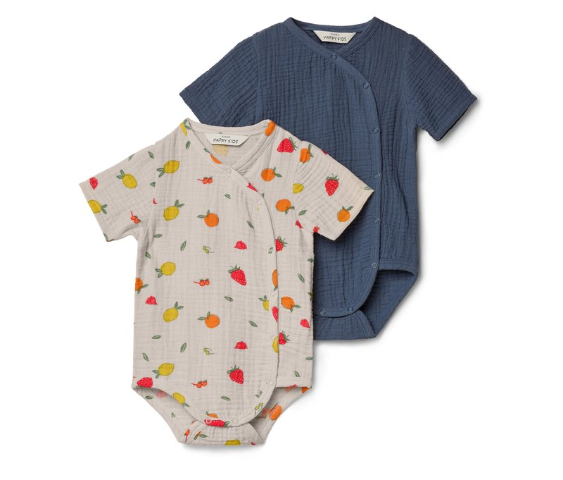 Tchibo - 2 Baby-Musselin-Bodys - Baby - Gr. 74/80 - creme
