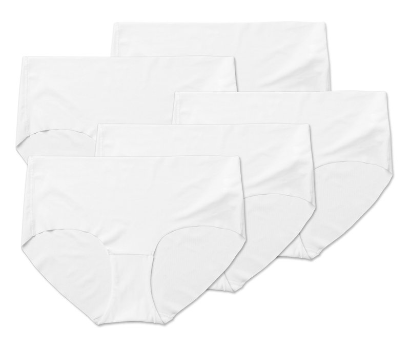 Tchibo - 5 Magic-Cut-Pantys - Damen - Gr. L - weiß