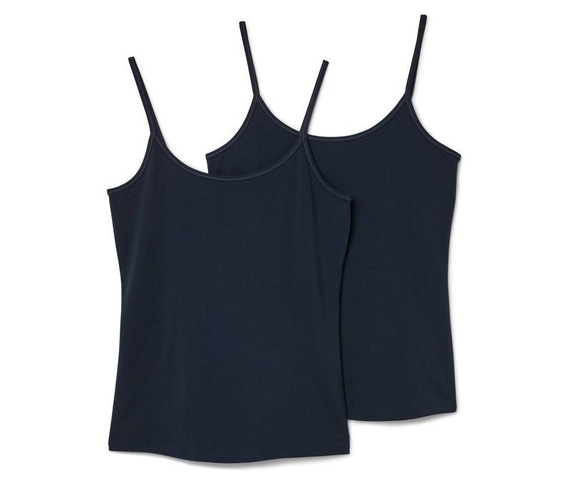 Tchibo - 2 Hemdchen - Damen - Gr. XS - dunkelblau