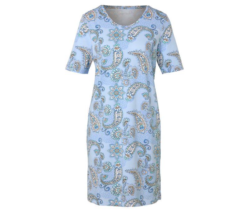 Tchibo - Nachthemd - Damen - Gr. S - hellblau/paisley