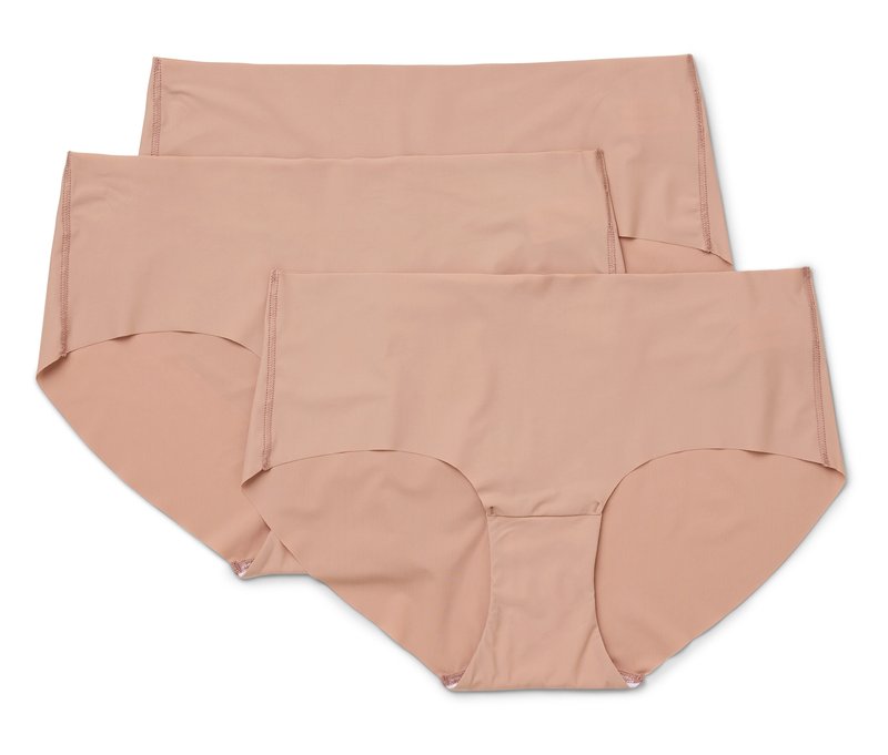 Tchibo - 3 Magic-Cut-Pantys - Damen - Gr. M - beige