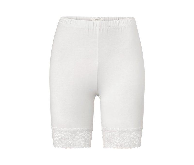 Tchibo - Radlershorts mit Spitzenborte - Damen - Gr. XXL - weiß